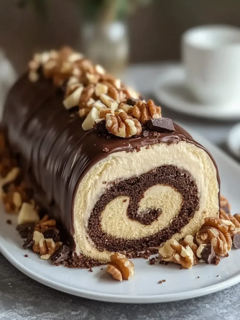 Erdnussbutter-Tasse Schokoladen-Rollkuchen