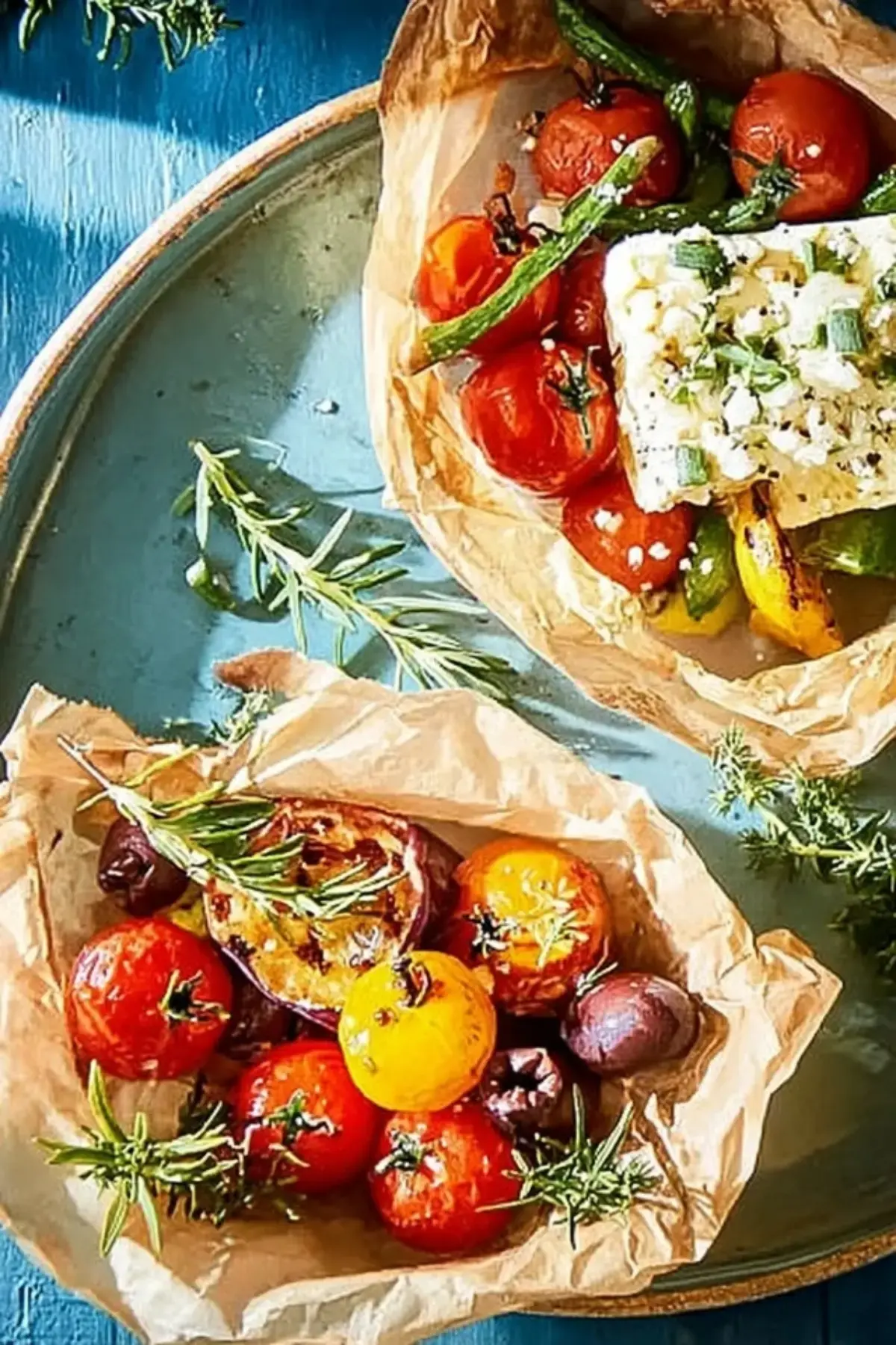 Feta Päckchen mediterranes Gemüse