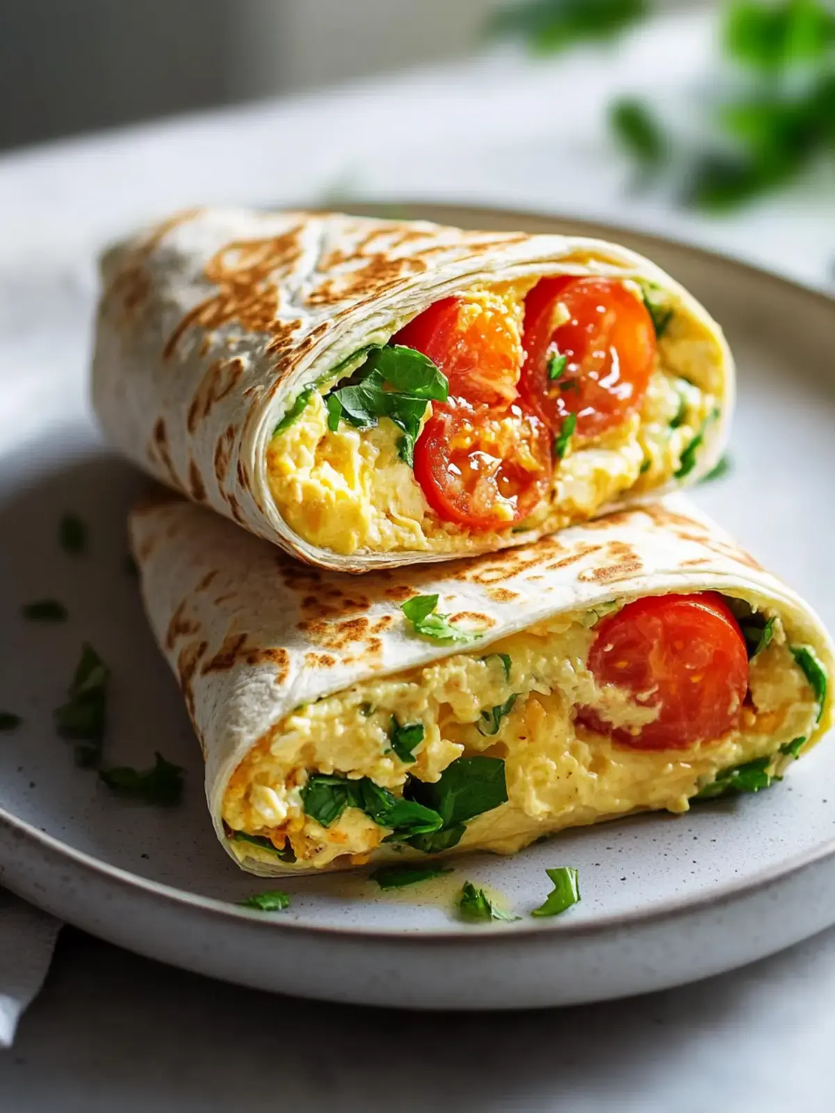 Frühstückswrap Ei Käse Tomaten Rezept