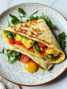 Köstlicher Frühstückswrap mit Ei