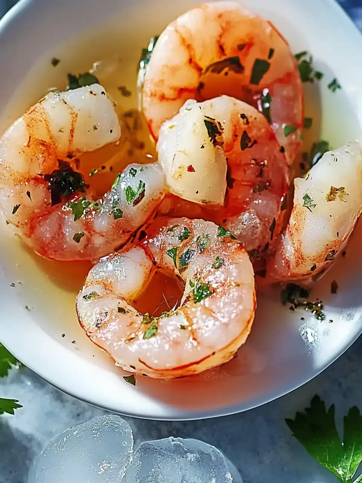 Gebratene Garnelen in Knoblauchbutter