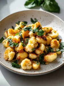 Gebratene Gnocchi mit karamellisiertem Blumenkohl