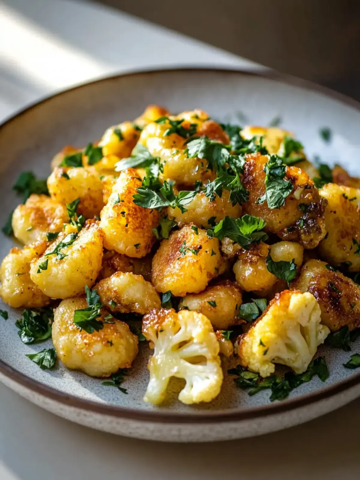 Gebratene Gnocchi mit Blumenkohl