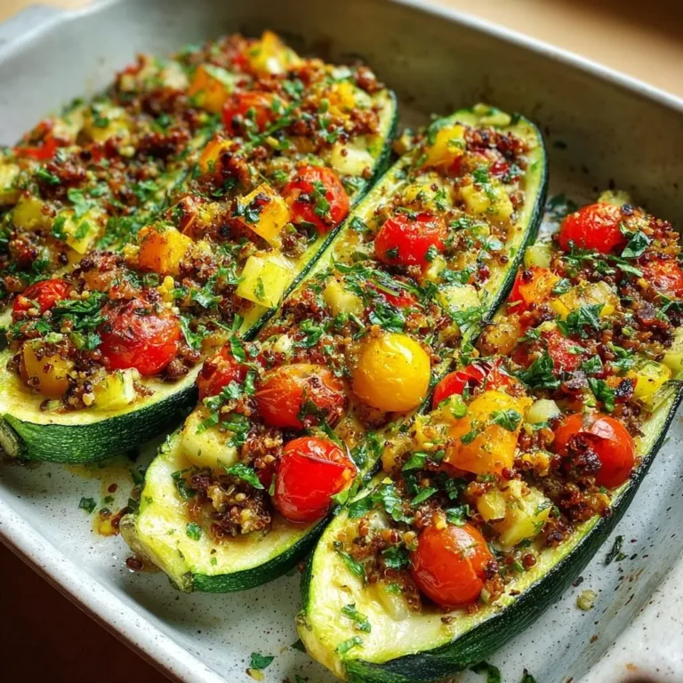 Gefüllte Zucchini mit Grünkern