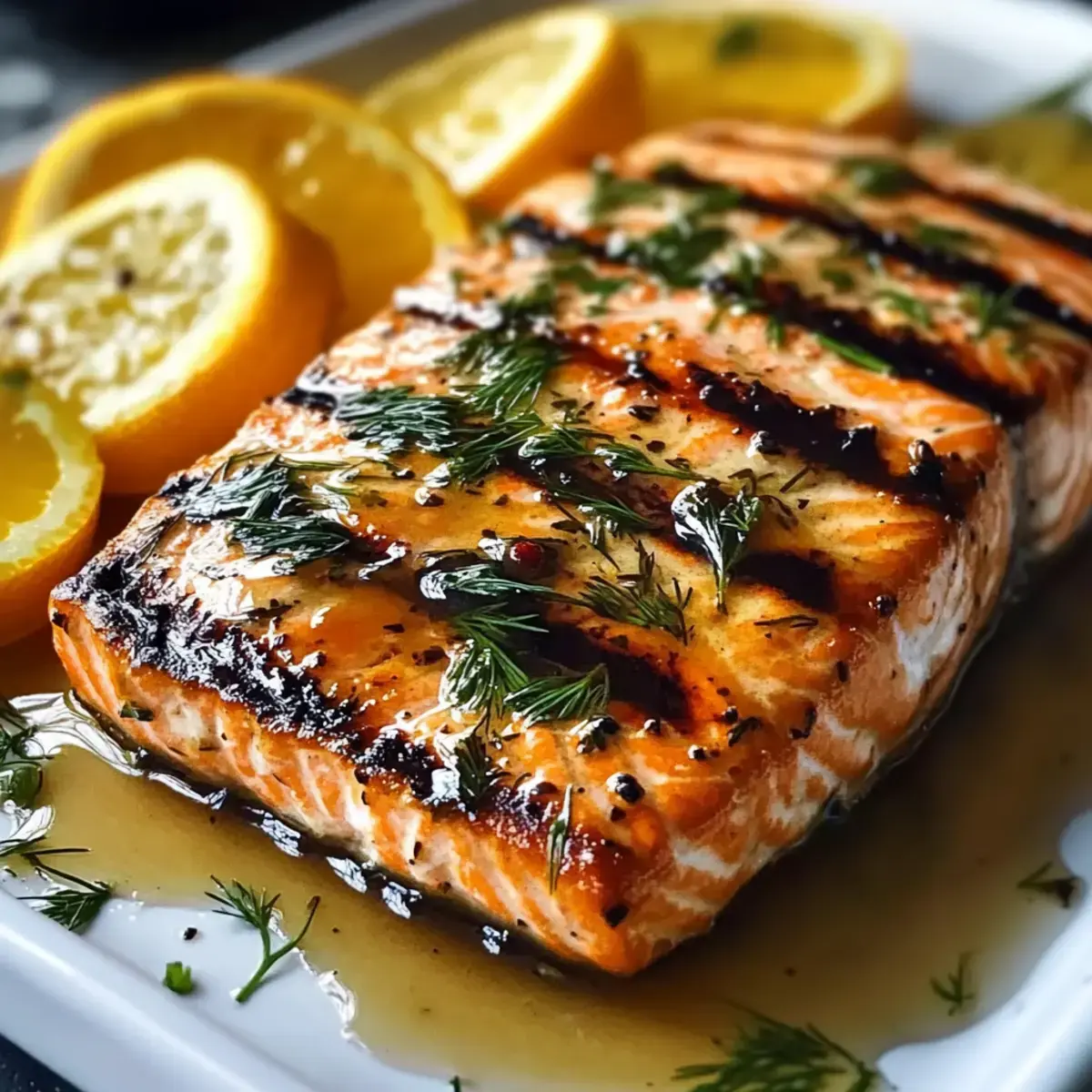 Gegrillter Lachs Honig Zitrus Marinade