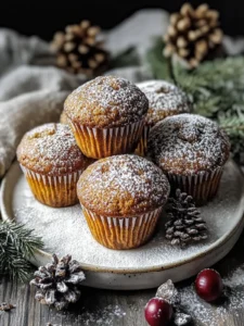 Gewürzte gebackene Lebkuchen-Muffins für ein gemütliches Frühstück