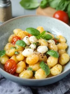 Gnocchi Pfanne mit Tomate und Mozzarella