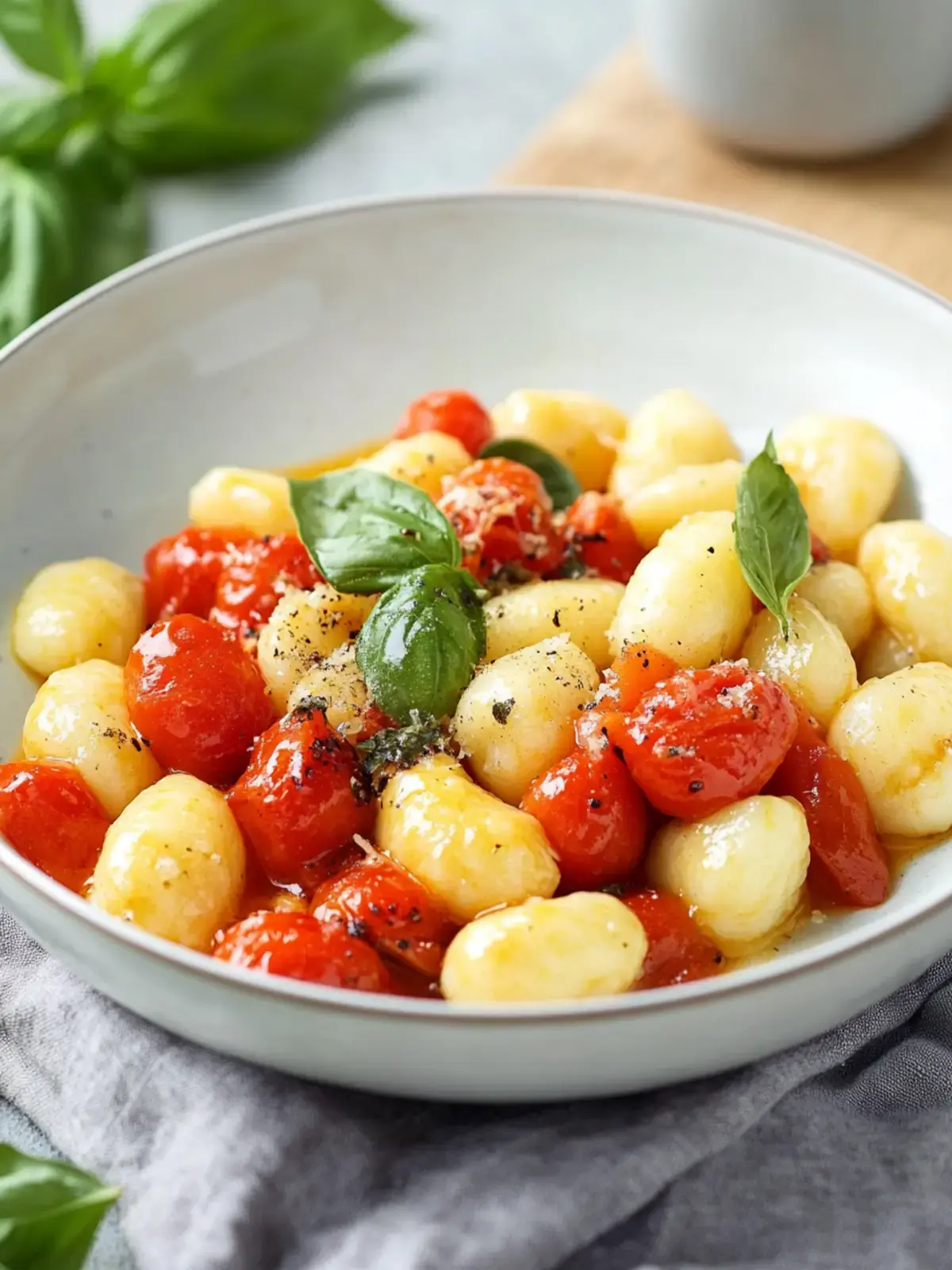 Gnocchi Pfanne mit Tomate und Mozzarella