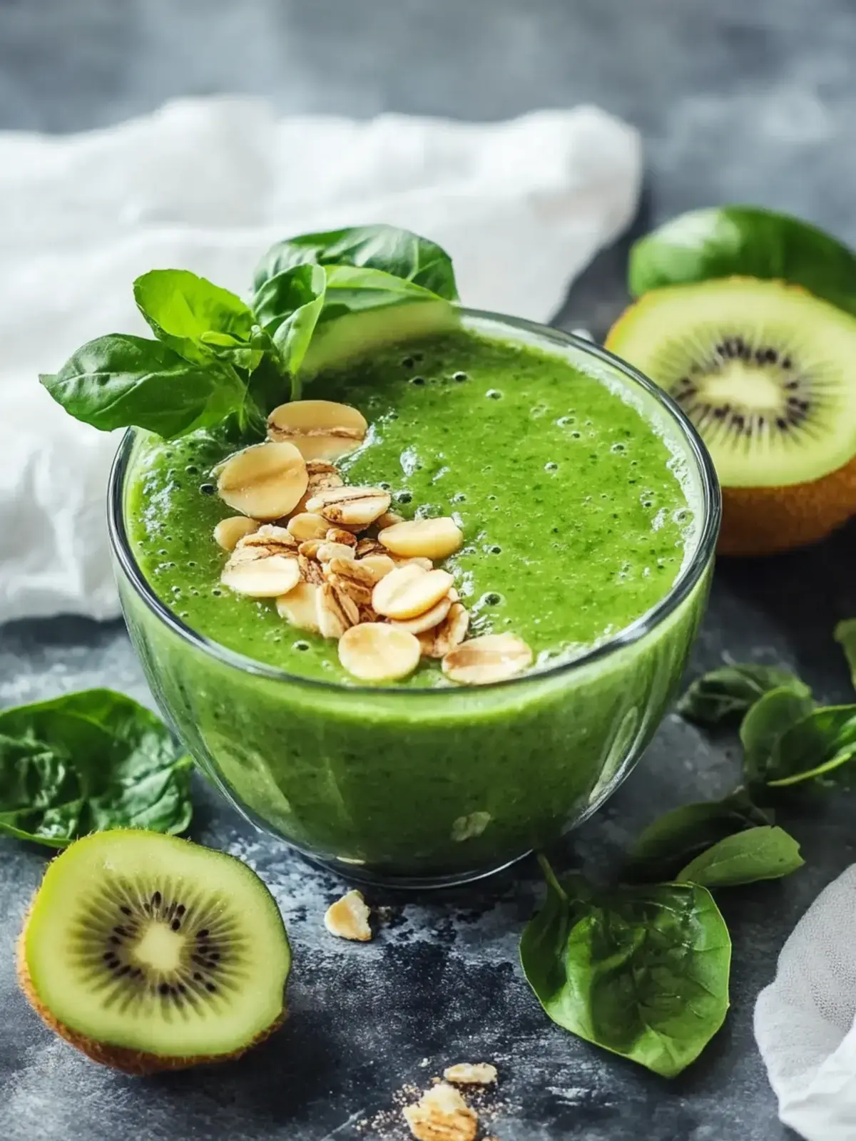 Grüne Smoothie-Schüssel