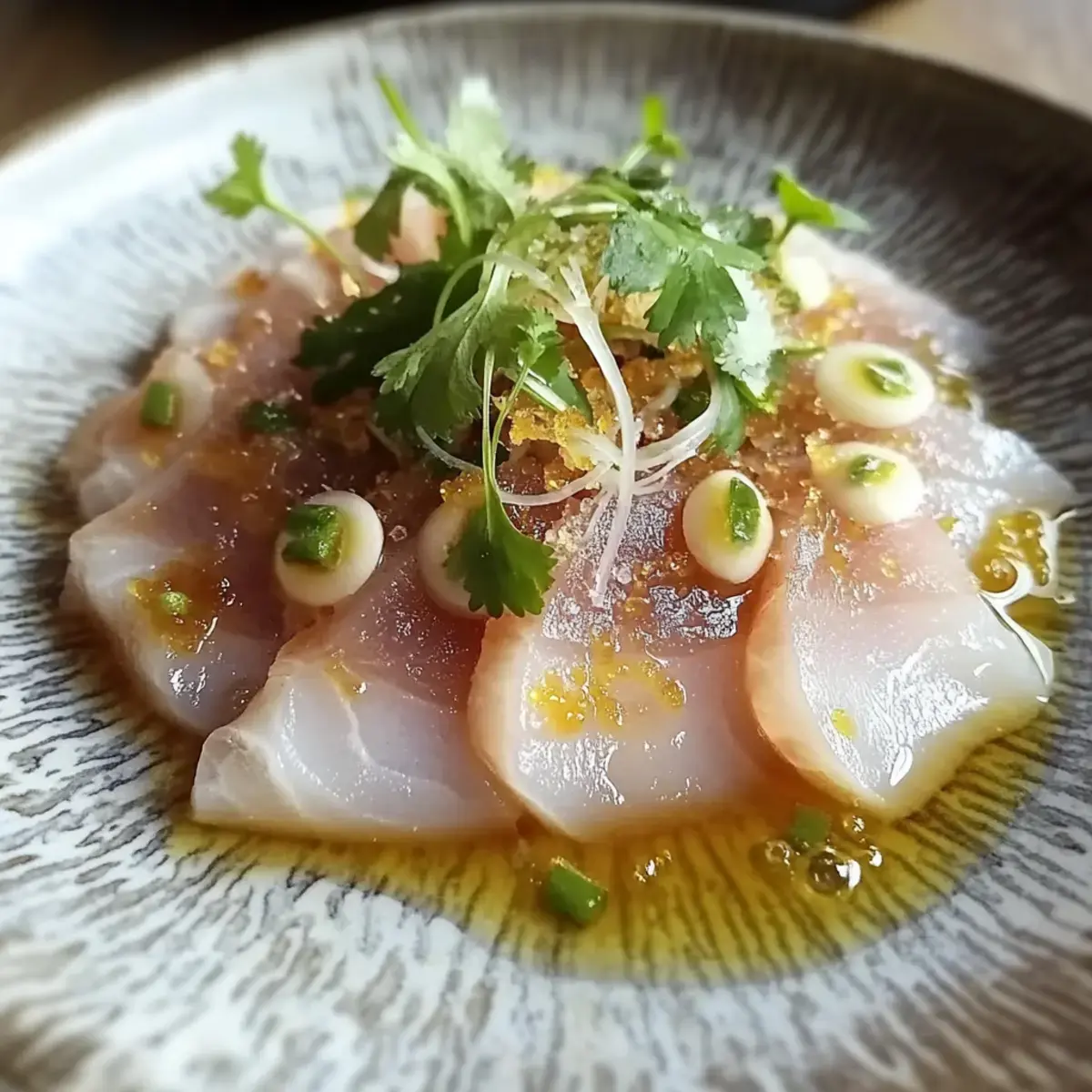 Hamachi Crudo Yuzu Ponzu Sauce