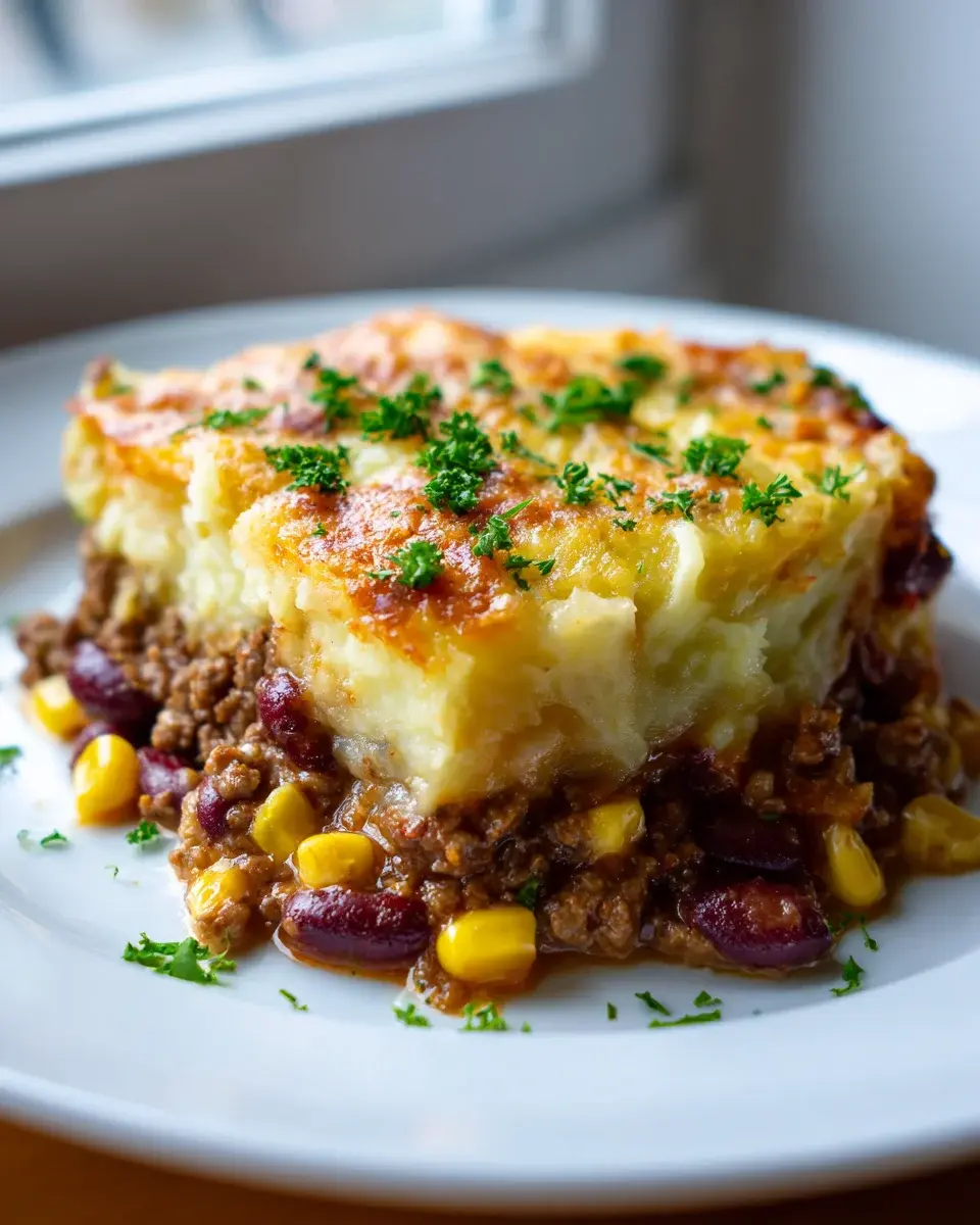 Herzhafter Cowboy Auflauf Rindfleisch