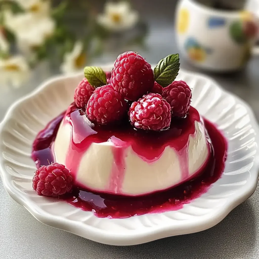 Himbeer-Rosen-Flummery