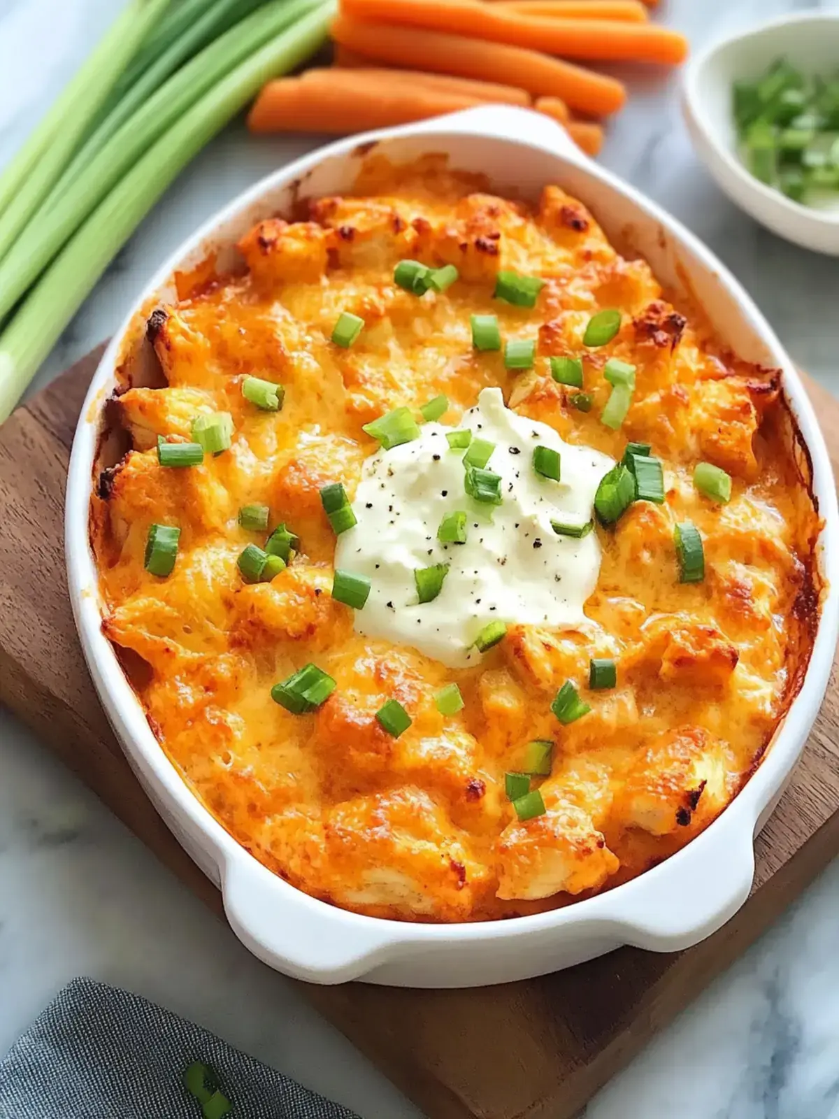 Hohe Protein Buffalo-Hühnchen-Dip