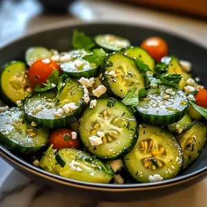 Erfrischender Honig-Limetten-Gurken-Salat