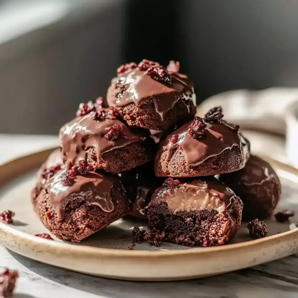 Hüttenkäse Brownie Bällchen
