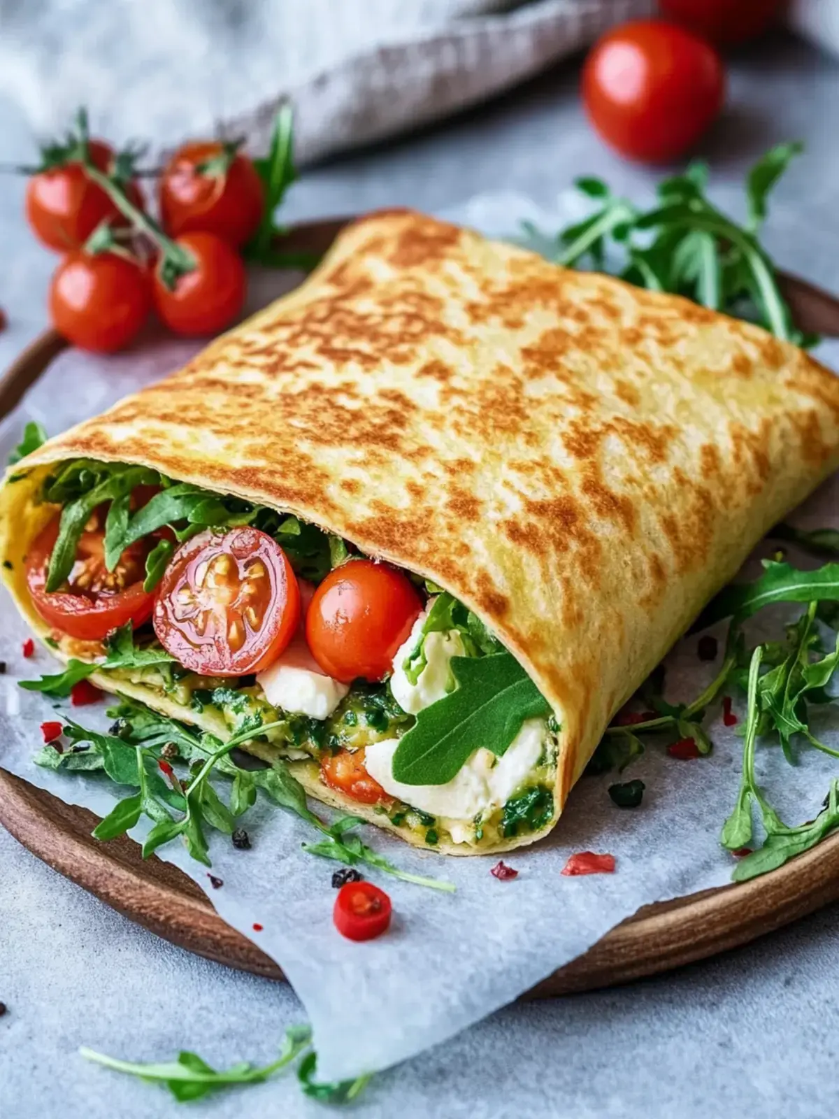 Hüttenkäse-Wrap