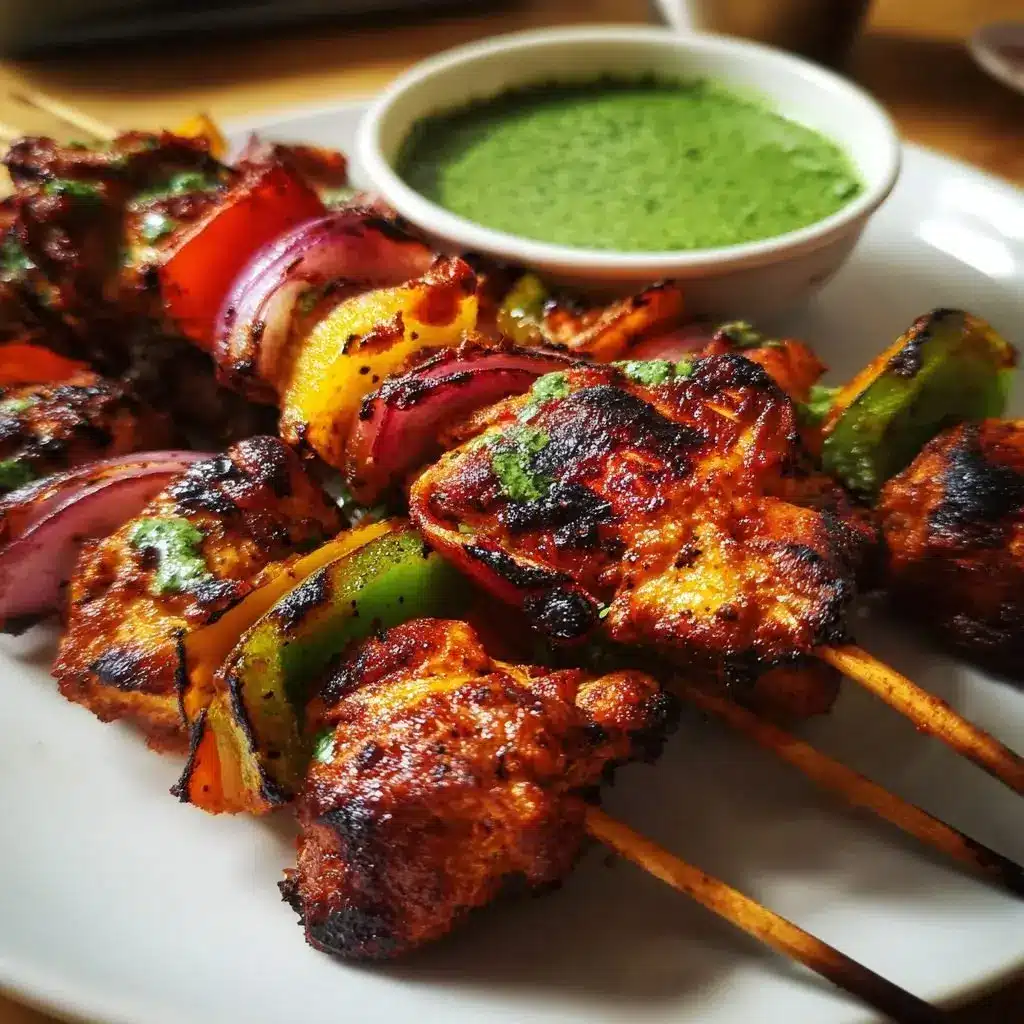 Indische Hähnchen Tikka Spieße