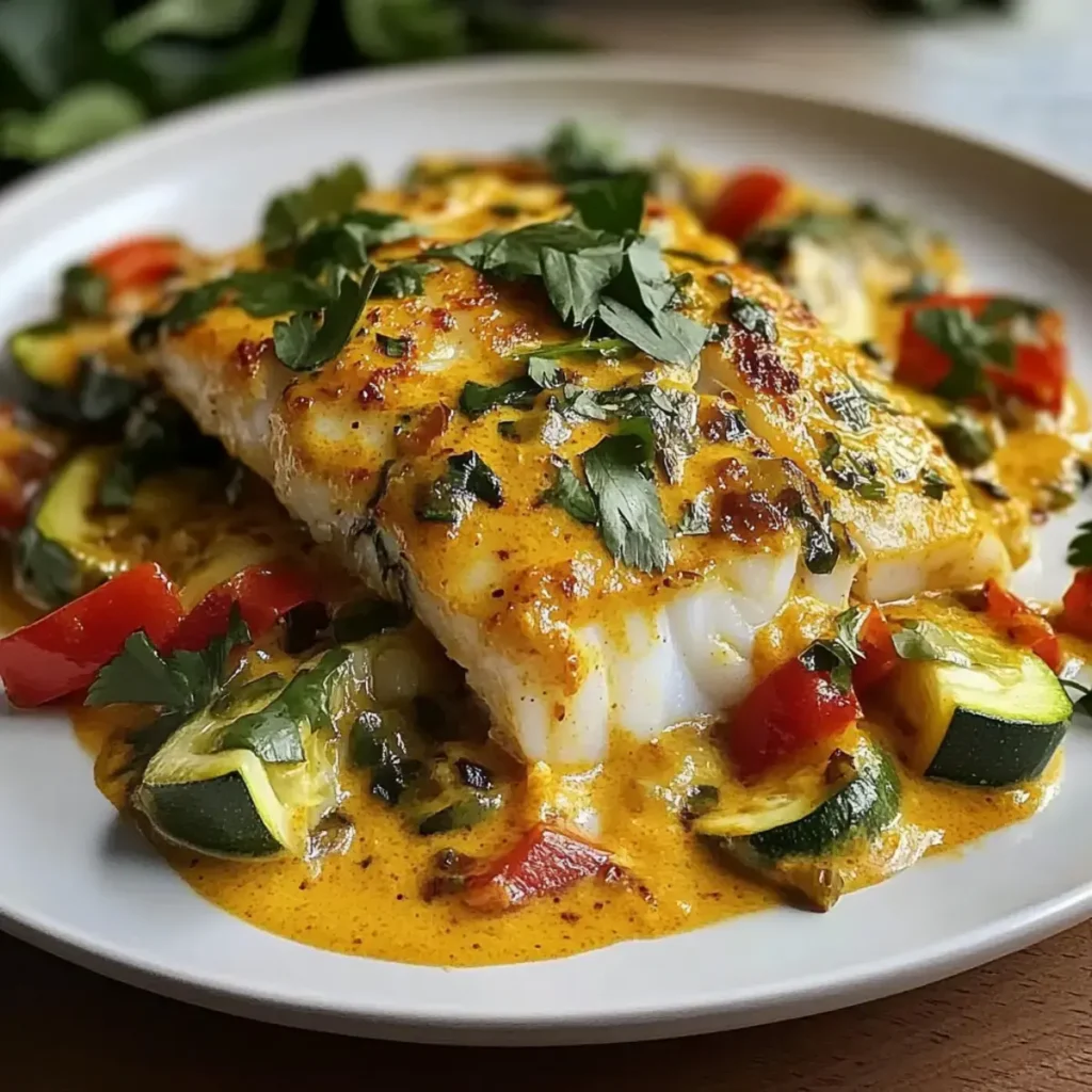 Kabeljau mit Kokos-Curry