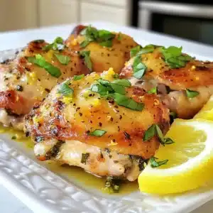 Savory Keto Lemon Basil Chicken Thighs