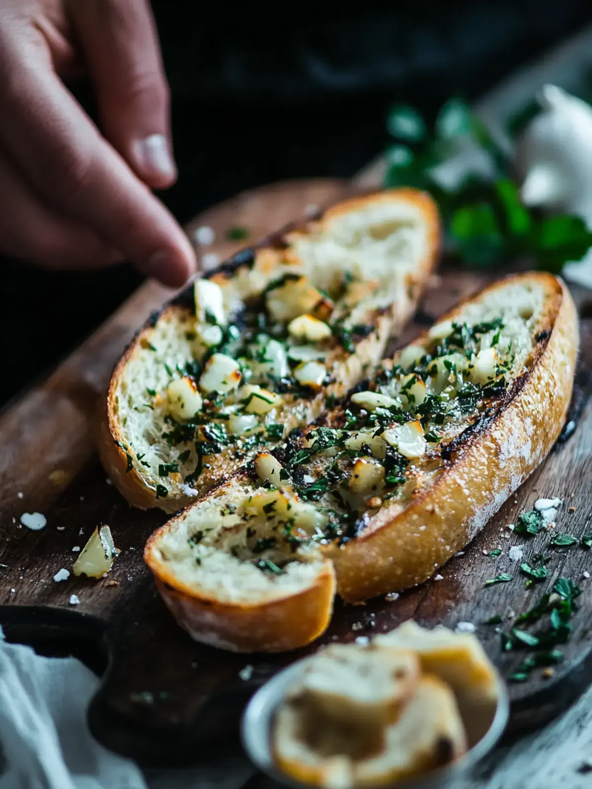 Knoblauch Petersilien Grillbrot