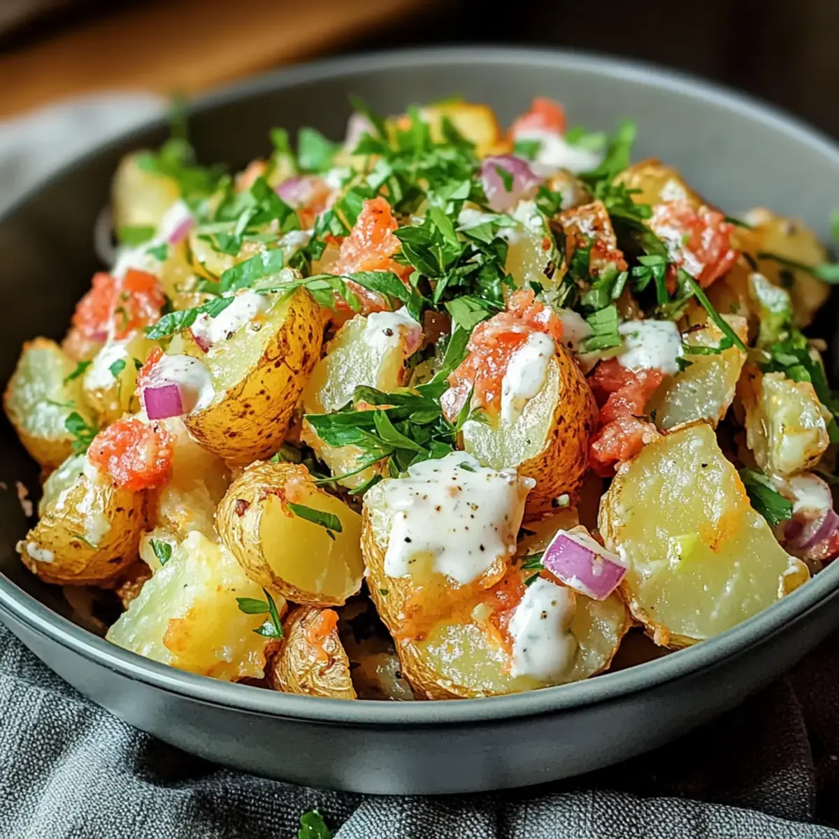 Knuspriger Kartoffelsalat