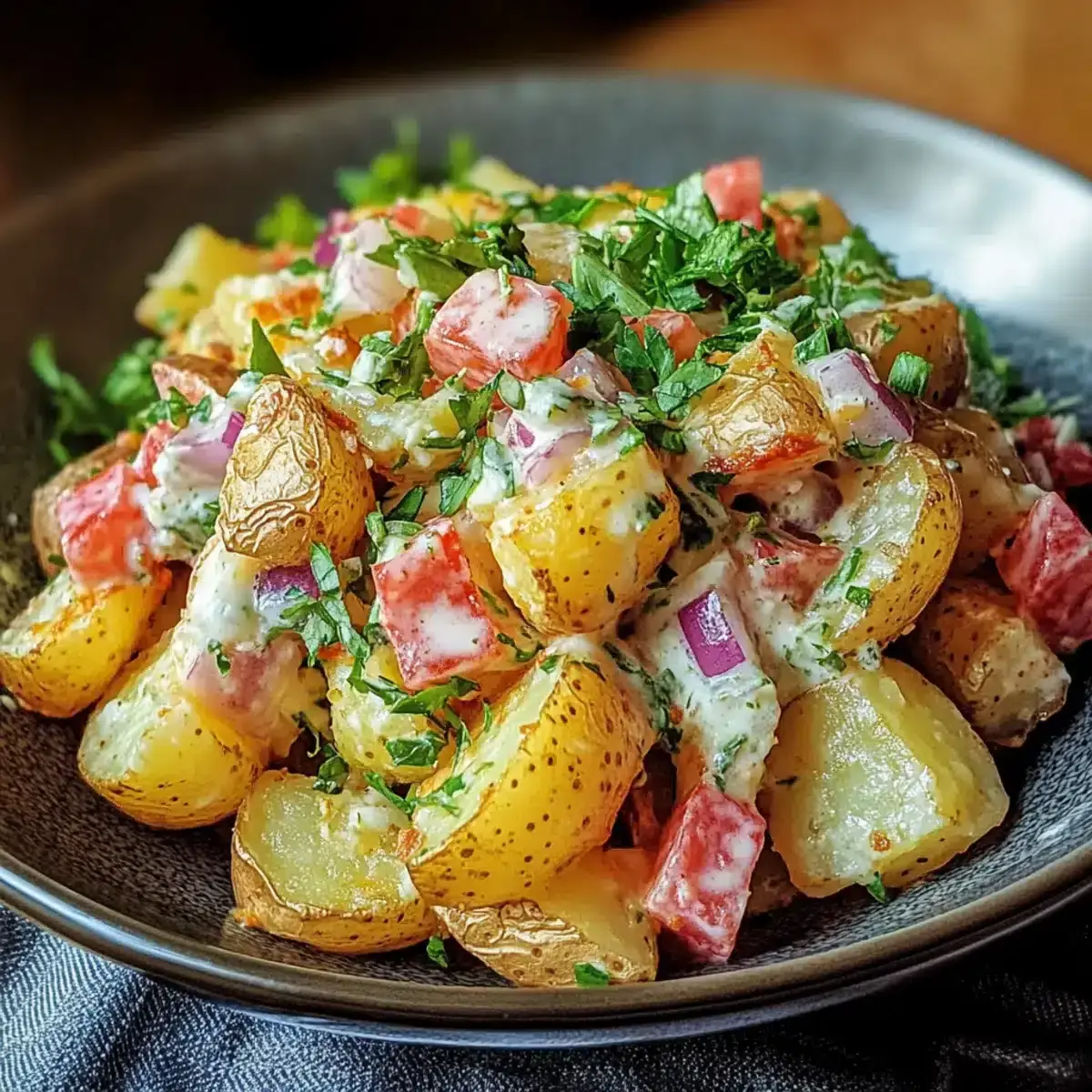 Knuspriger Kartoffelsalat