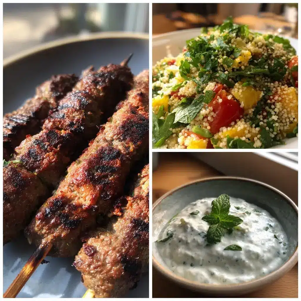 Lamm-Köfte-Spieße mit Minz-Joghurt