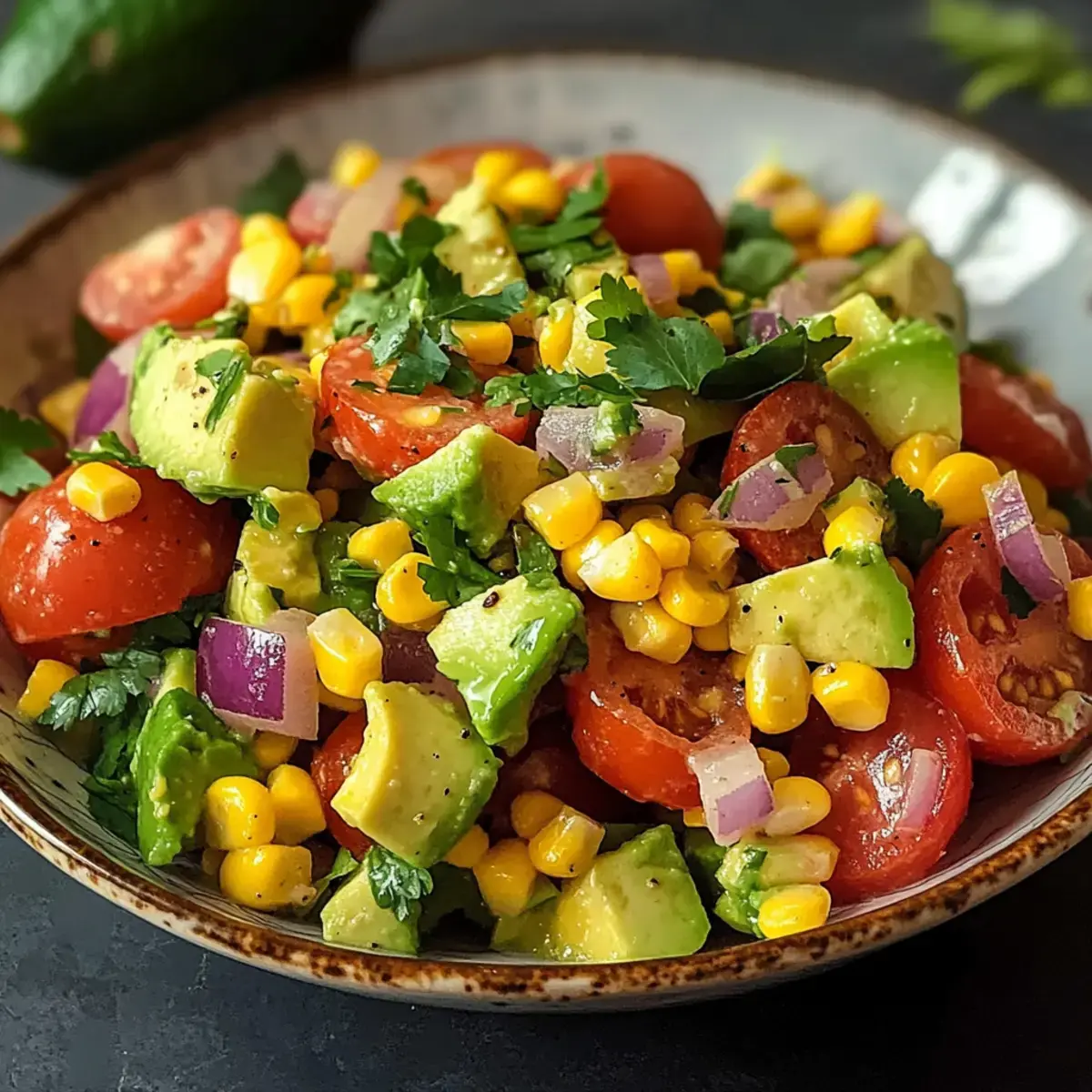 Mais-Tomaten-Avocado-Salat