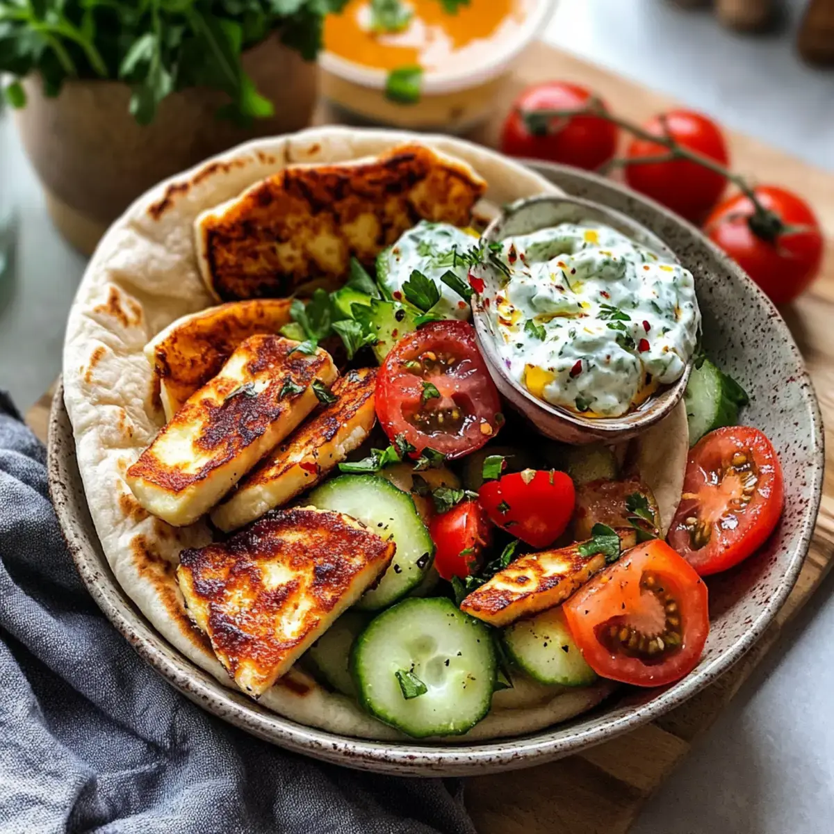 Mediterrane Halloumi Pitas