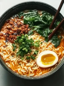 Cremiges Miso Erdnuss Ramen – Vegan Hochgenuss in 20 Minuten