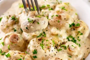 Cremige Knoblauch-Pilz-Pfanne