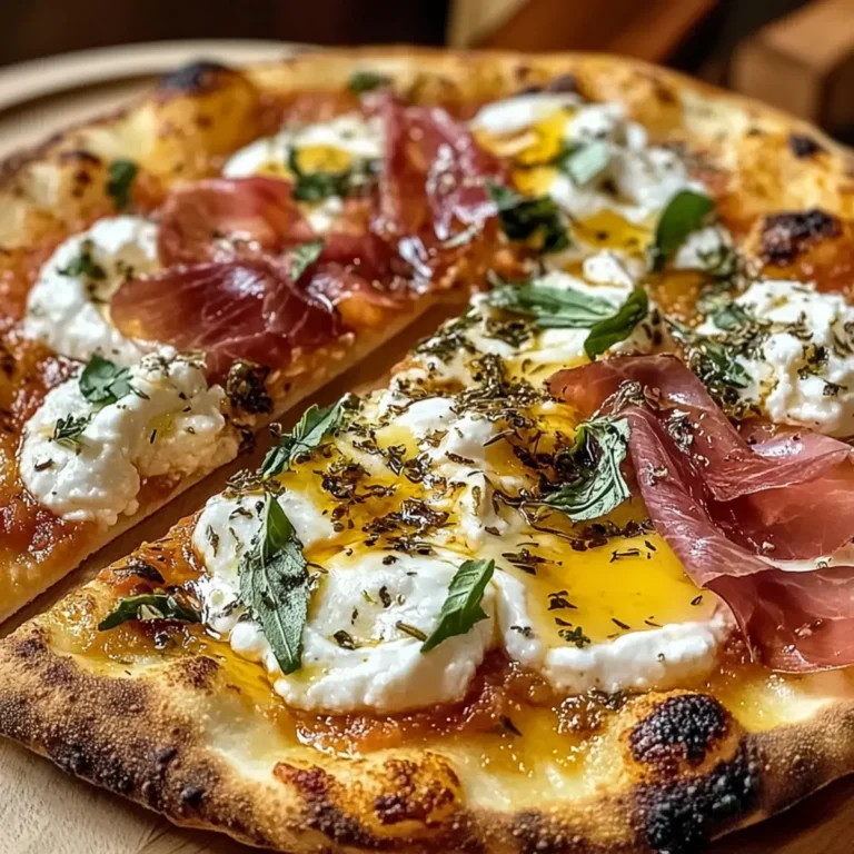 Prosciutto Honig Burrata Pizza Rezept