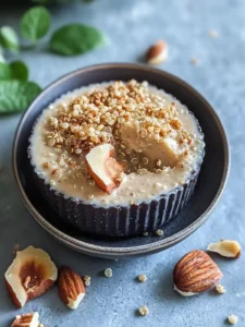 Unwiderstehliche Quinoa Crunch Erdnussbutter Becher