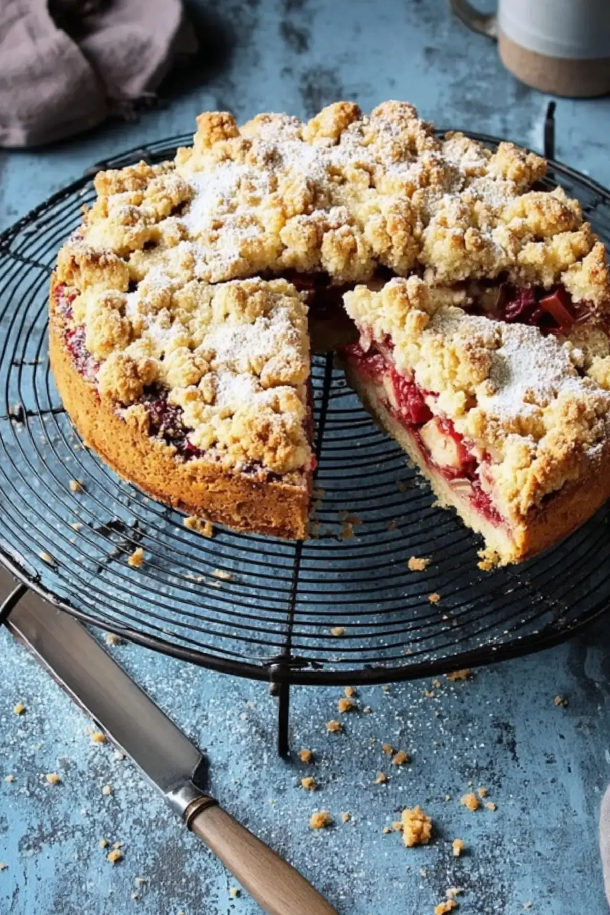 Rhabarber Streuselkuchen