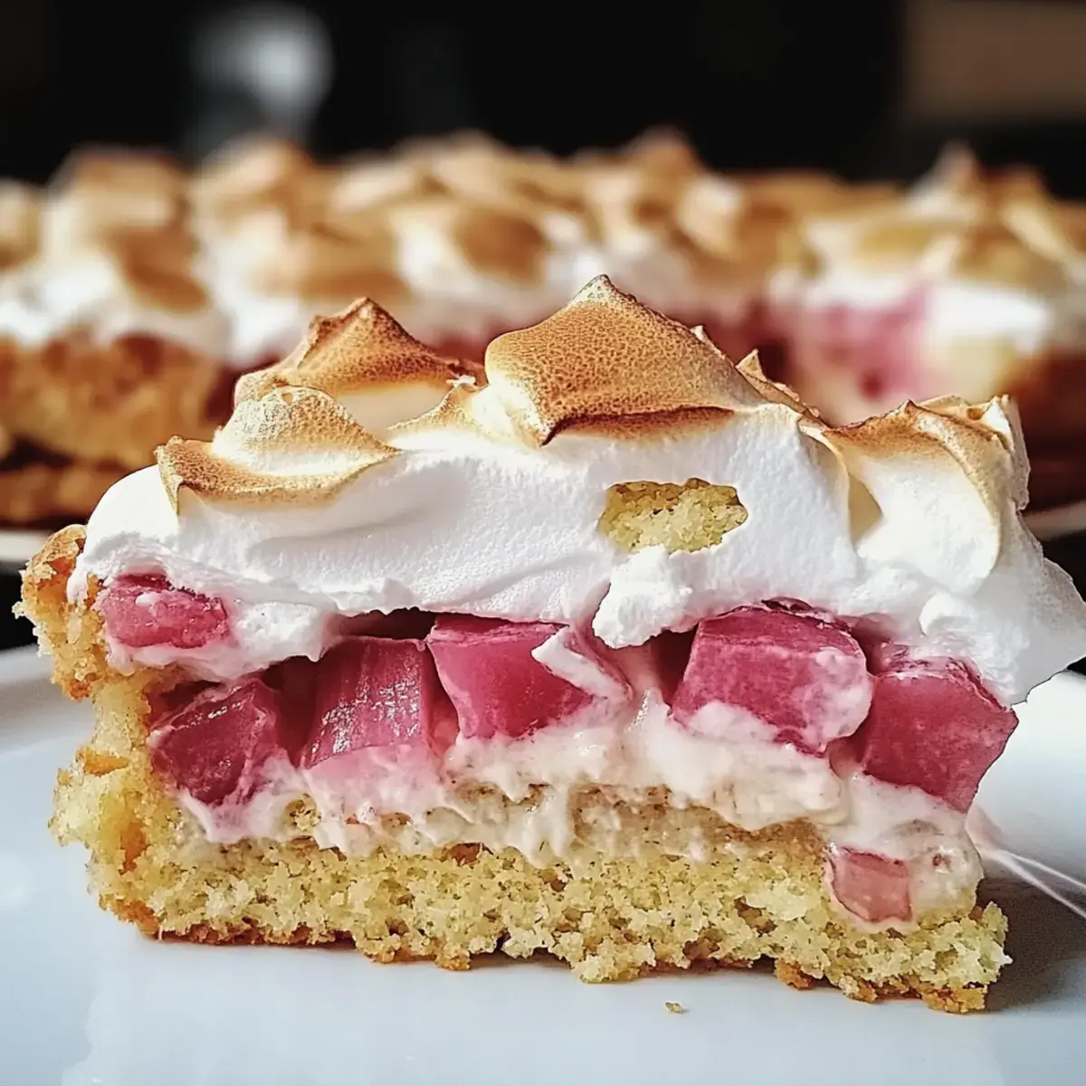 Rhabarberkuchen mit Baiser
