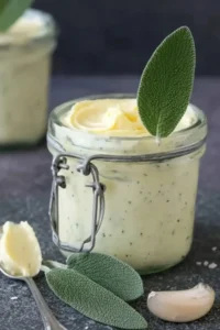 Selbstgemachte aromatische Salbeibutter