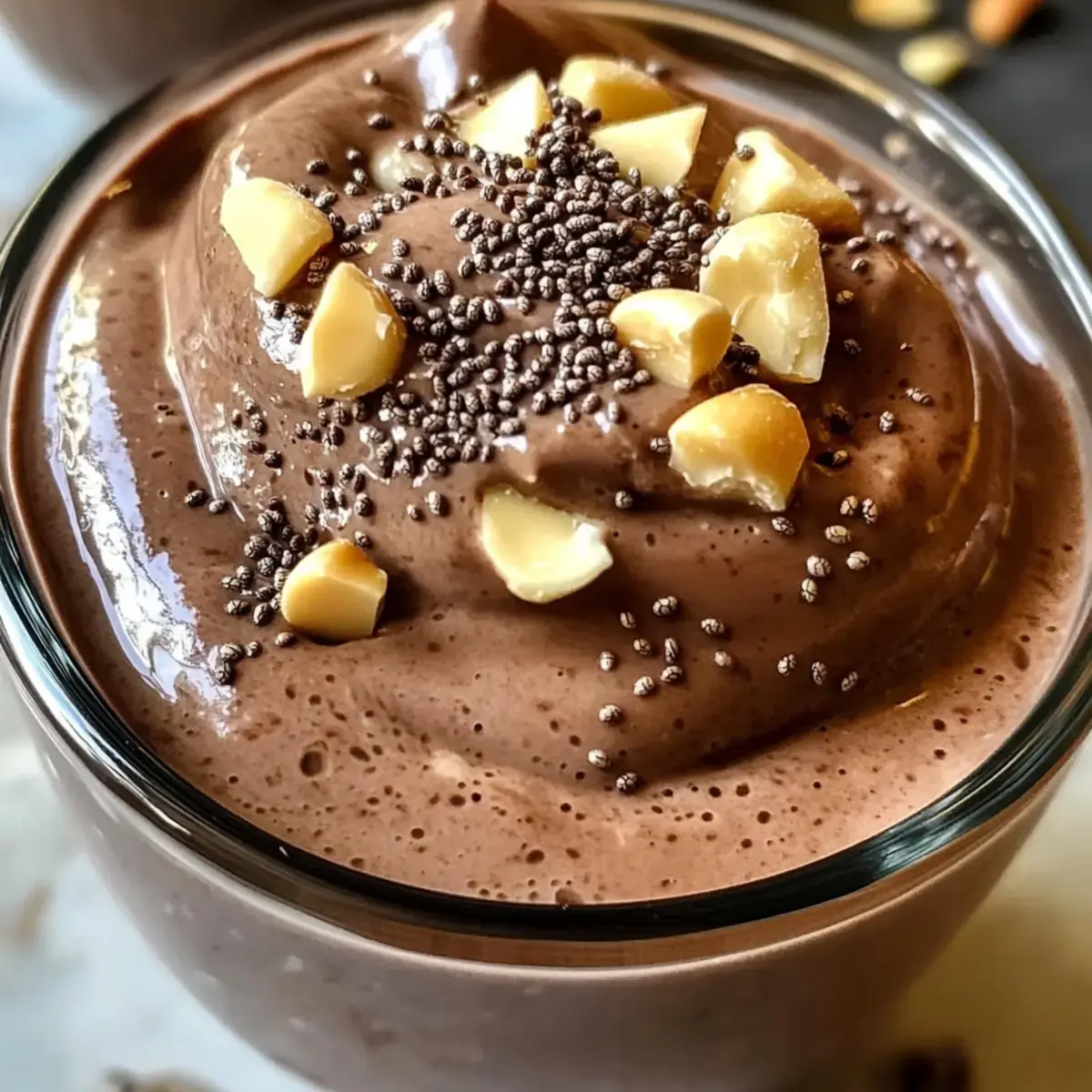 Schokoladen-Erdnussbutter-Chia-Pudding
