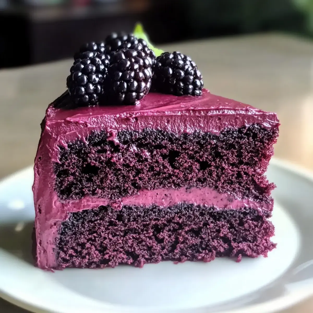 Schwarzer Johannisbeer-Velvet-Kuchen