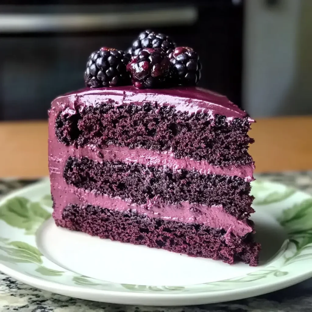 Schwarzer Johannisbeer-Velvet-Kuchen