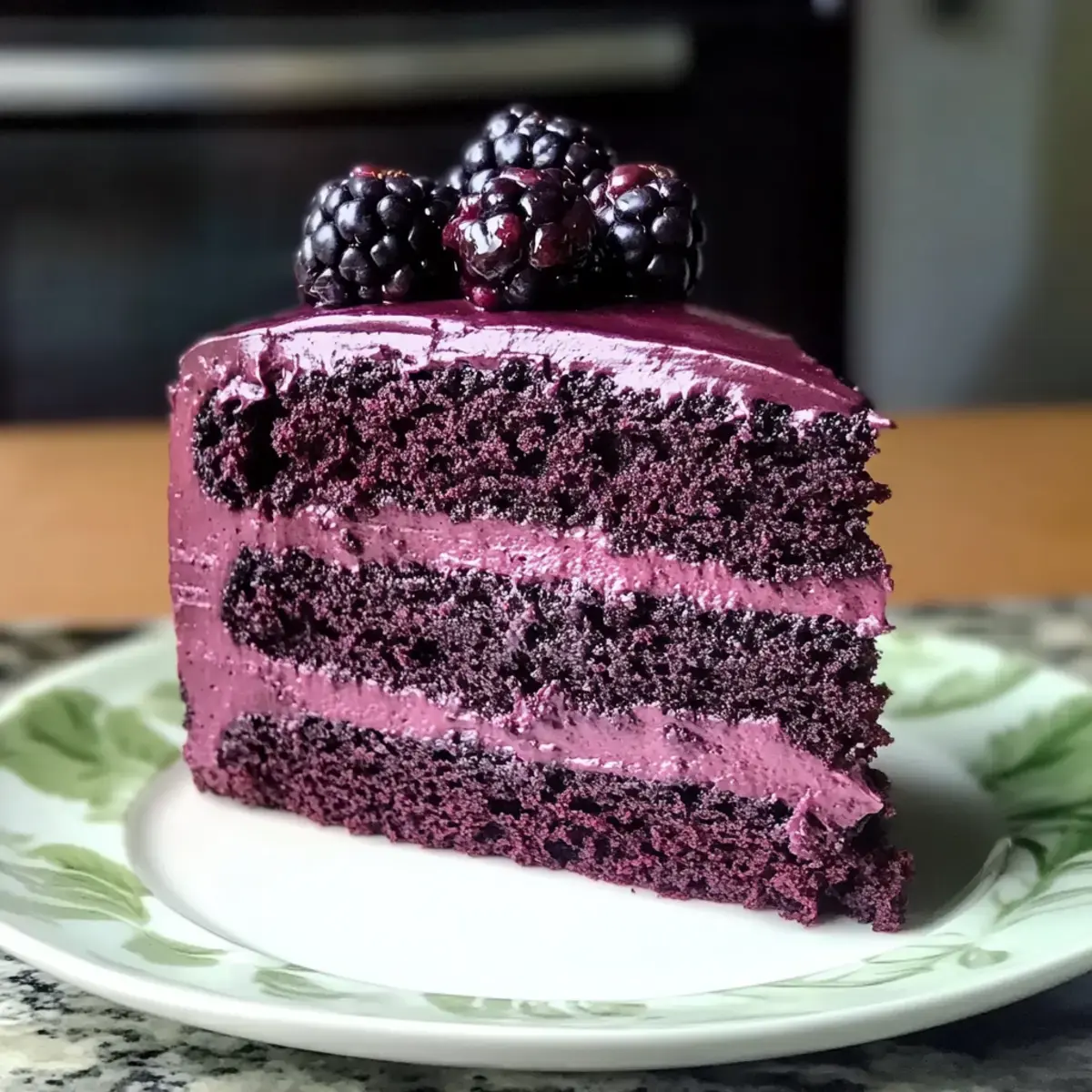 Schwarzer Johannisbeer-Velvet-Kuchen