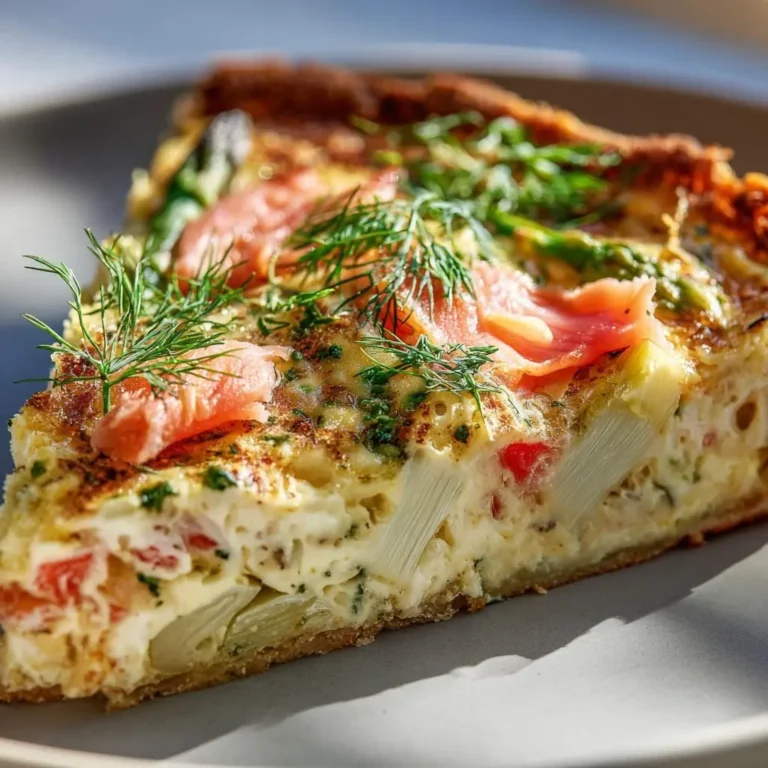 Spargel-Quiche mit Räucherlachs