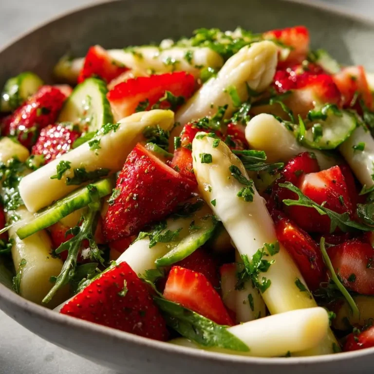 Spargelsalat mit Erdbeeren