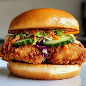 Thailändisches gebratenes Hähnchen-Sandwich