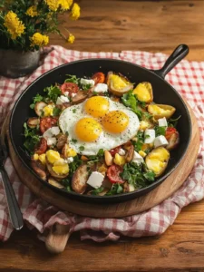 Klassisches Tiroler Gröstl mit Spiegelei