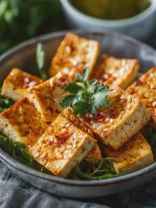 Vegane Tofu Crunchlings: Knuspriger Snack mit Pfiff