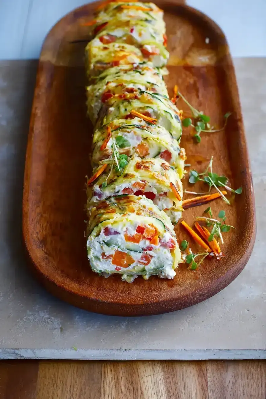Vegetarische Gemüserolle Frischkäse Feta