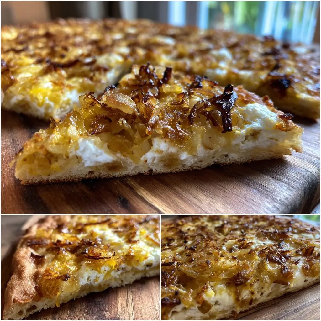 Vegetarischer Flammkuchen Elsässer Art