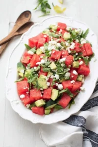 Erfrischender Wassermelonensalat mit Feta