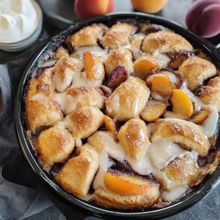 Zimtschnecken-Pfirsich-Cobbler