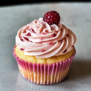 Saftige Zitronen- und Himbeer-Cupcakes mit Himbeerfüllung